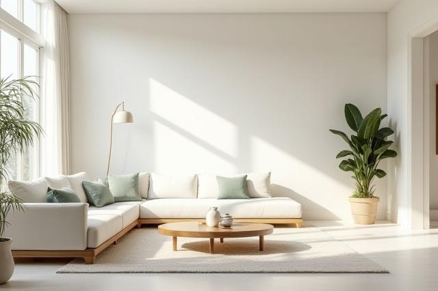 整理されたミニマリストなリビング空間